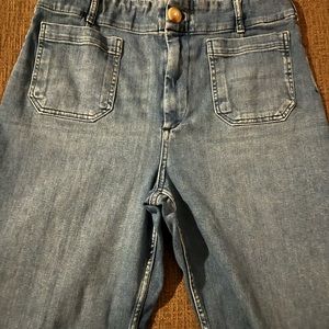 (SOLD) Anthropologies Maeve Wide Leg Crop Denim Pants